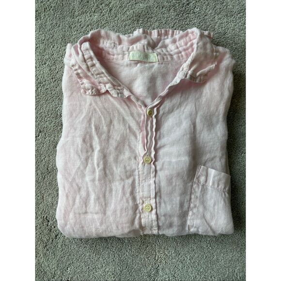 CP Shades Linen Marella Button Down Tunic Pastel Pink, Small, $235 C31 - Picture 2 of 8
